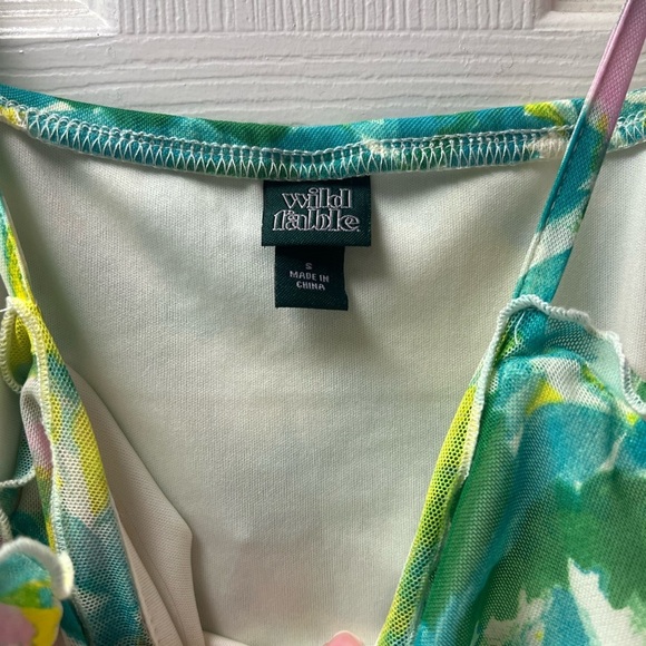 Wild Fable Floral Mini Dress - Green and Yellow - Picture 3 of 3